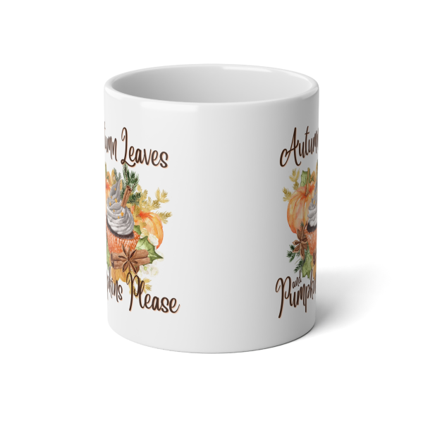 Autumn Leaves, Pumpkins Please Jumbo Mug, 20oz