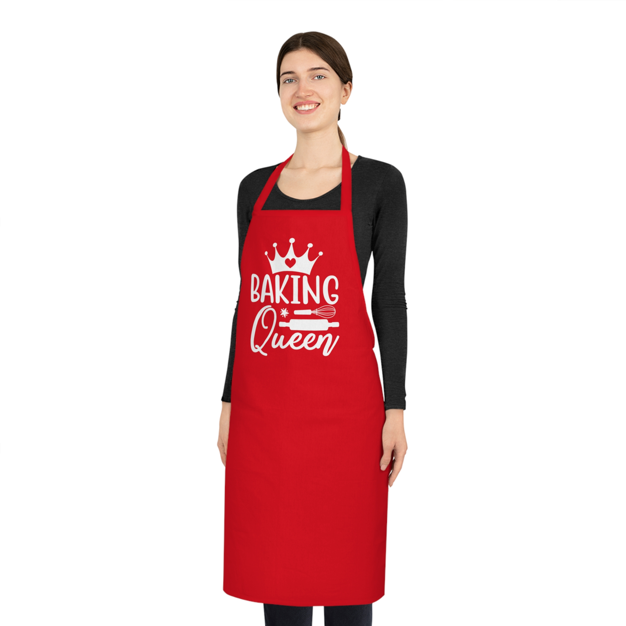 Red Baking Queen Cotton Apron - Image 2